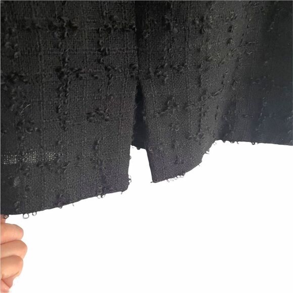 VINTAGE Paula Klein Paris Couture Wool 2-PC Suit Blazer Skirt Black L - Picture 12 of 16